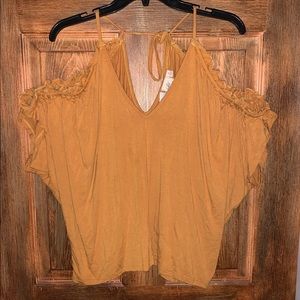 Women’s White Crow Cold Shoulder Top NWT